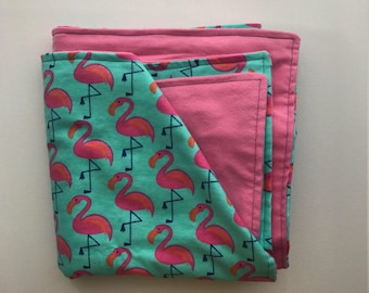 Flamingo Blanket Flamingo Baby Blanket Flamingo Flannel Baby Blanket Receiving Blanket Baby Girl Gift Baby Shower Gift Flamingo Nursery pink