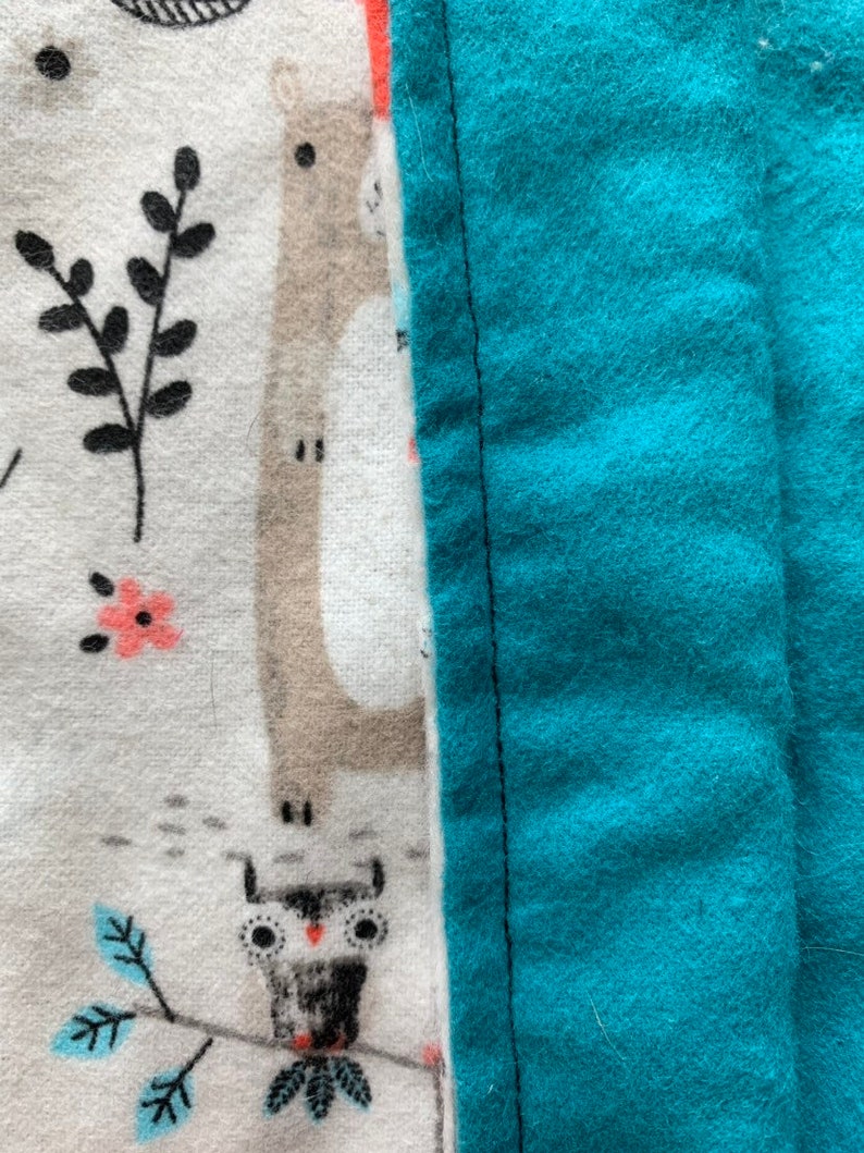 Animal Baby Blanket Woodland Animals Flannel Blanket Receiving Blanket Baby Boy Gift Woodland Animals Forest Animal fox nursery bear nursery image 4