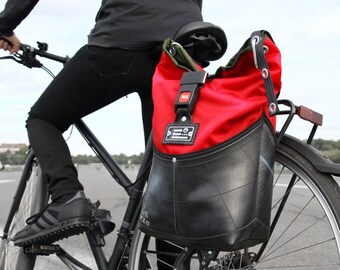 Bicycle bag »FX-F1« – upcycled from flex tent and tube