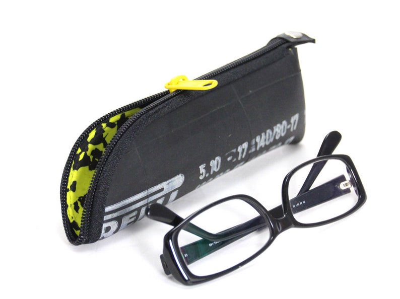 Reading glasses.Tube Upcycled glasses case made from motorcycle hose image 3