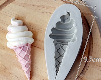 Ice cream silicone cone molds adorable  4 styles avail