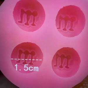Candy M & M sugar mold silicone