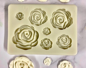 flower mold Silicone flat rose