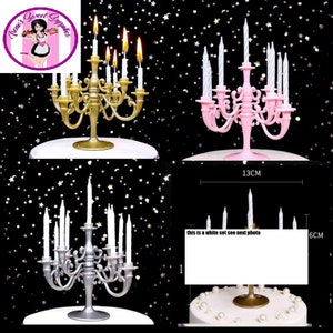 Cake Candelabra  4 colors white silver gold and pink available