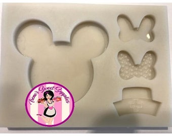 Nurse Minnie or Mickey shape  silicone mold