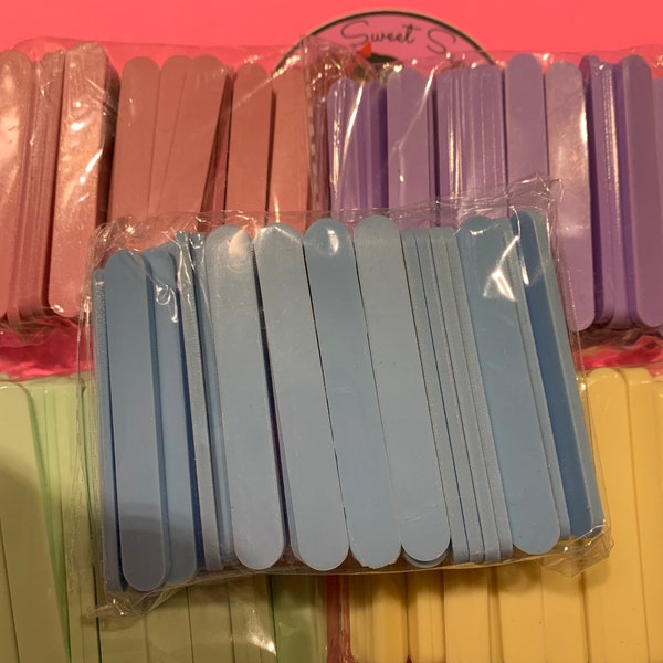 Solid  mini  popsicle sticks  colors each set is 12 PCs