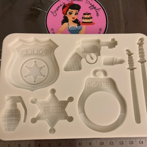 IN stock Police theme silicone mold