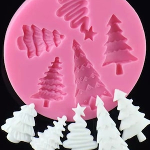 Christmas trees mold silicone