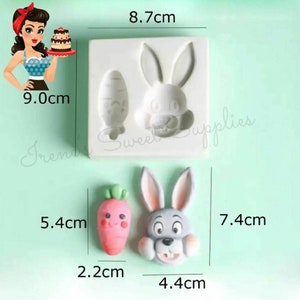 Rabbit silicone and carrot mold