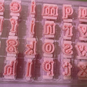 Lower  Case stitched font Alphabet fancy I have upper also