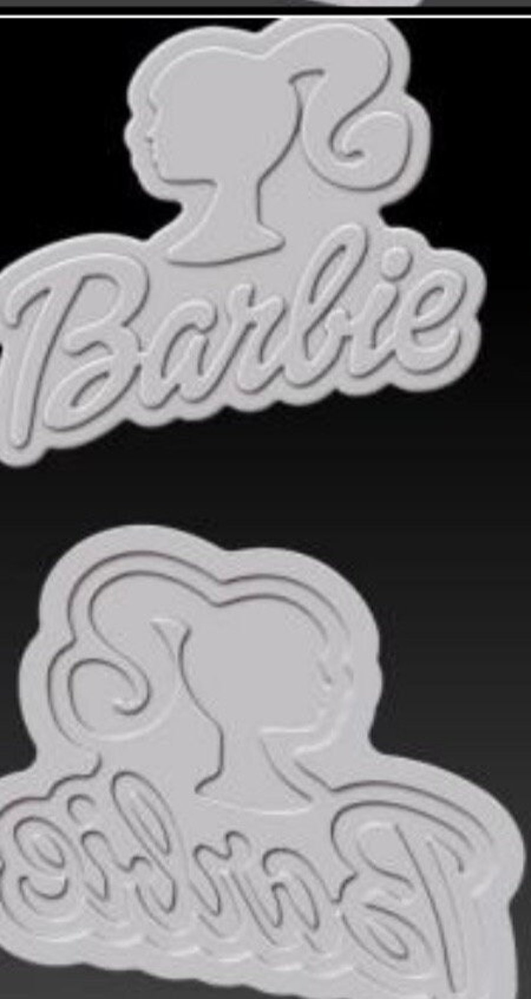 Barbie Silicone Name Mold 