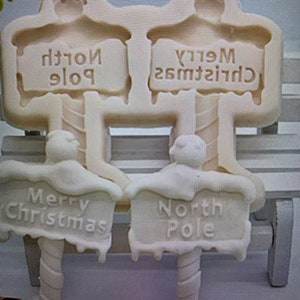 Mailbox Christmas theme silicone mold