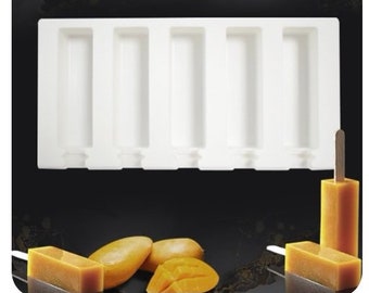 Twix  squared popsicle mold 5 cavity