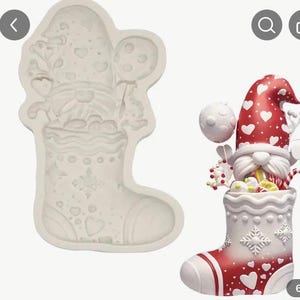 Christmas silicone, stocking gnome character