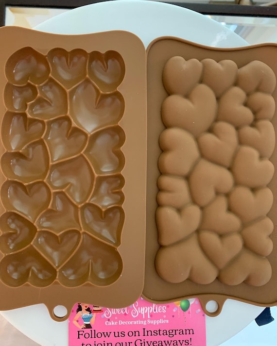 Heart Shaped Chocolate Bar Molds Silicone 