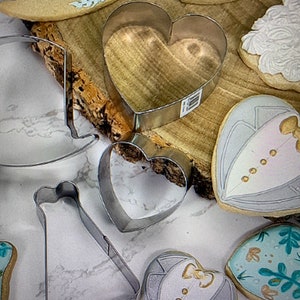 Wedding cookie cutter set of four also ideal for Alice in Wonderland afternoon tea theme