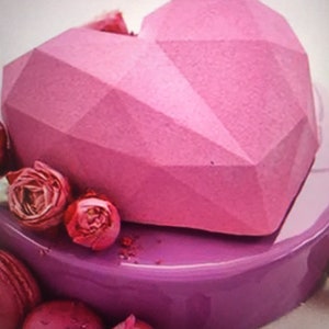 Diamond heart cake mold- mousse , pudding , flan, jello and more mold