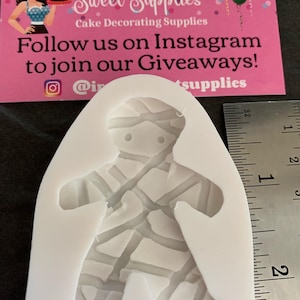 Mummy silicone mold Halloween on the way out of stock right now stock returning by end of july