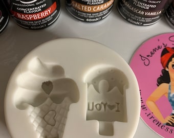 Adorables moldes de silicona para conos de helado