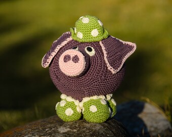 Pattern Chonucu Piggy amigurumi. By Caloca Crochet.
