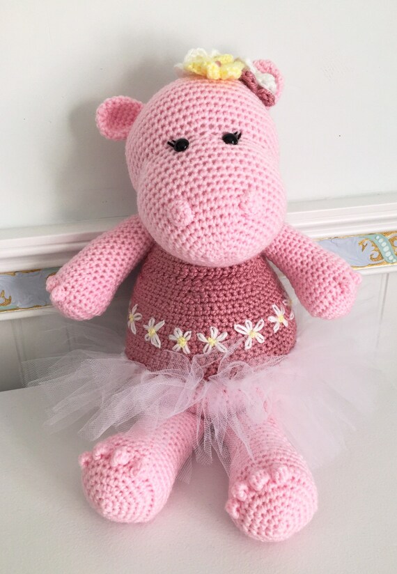 pink hippo stuffed animal