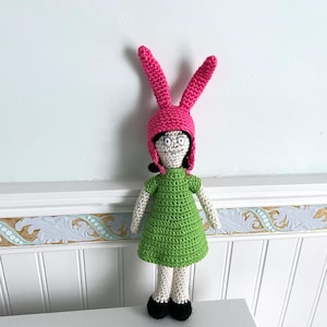 Crochet Louise Belcher, Bob’s Burgers, Crochet PDF Pattern, Instant Digital Download