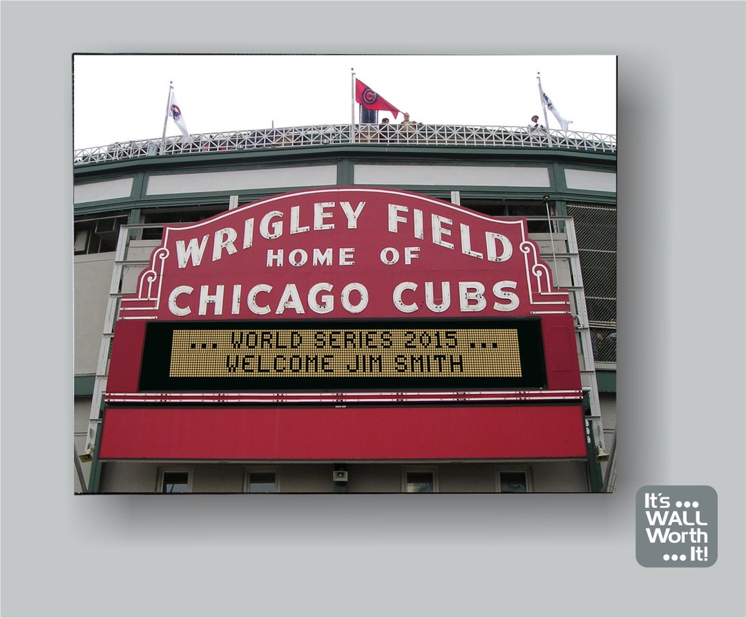 Personalized Wrigley Field Sign Canvas 8