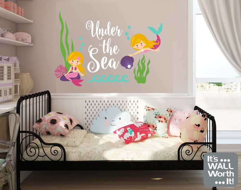Mermaids Under the Sea Vinyl Wall Decal Girl's or Etsy