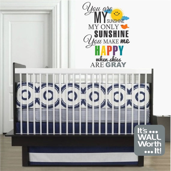 You Are My Sunshine Wall Decal by ItsWallWorthit