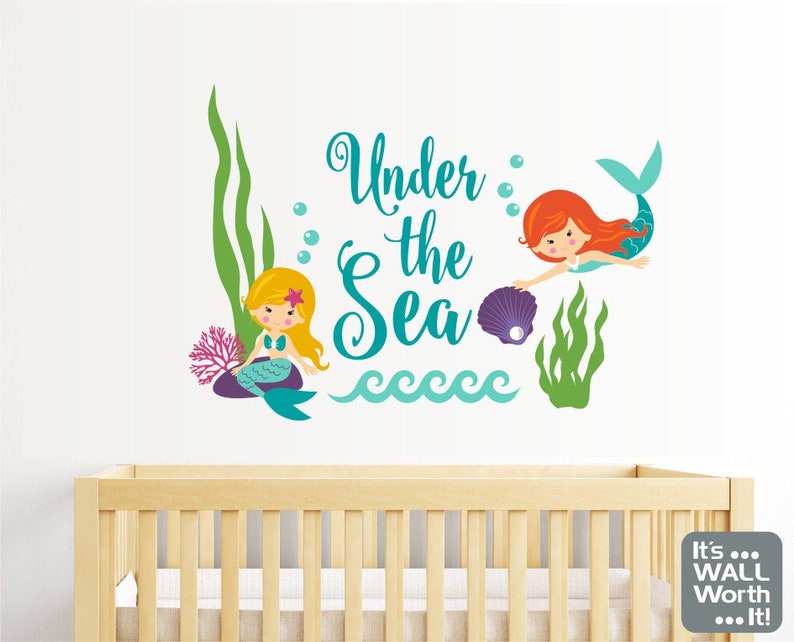 Mermaids Under the Sea Vinyl Wall Decal Girl's or Etsy