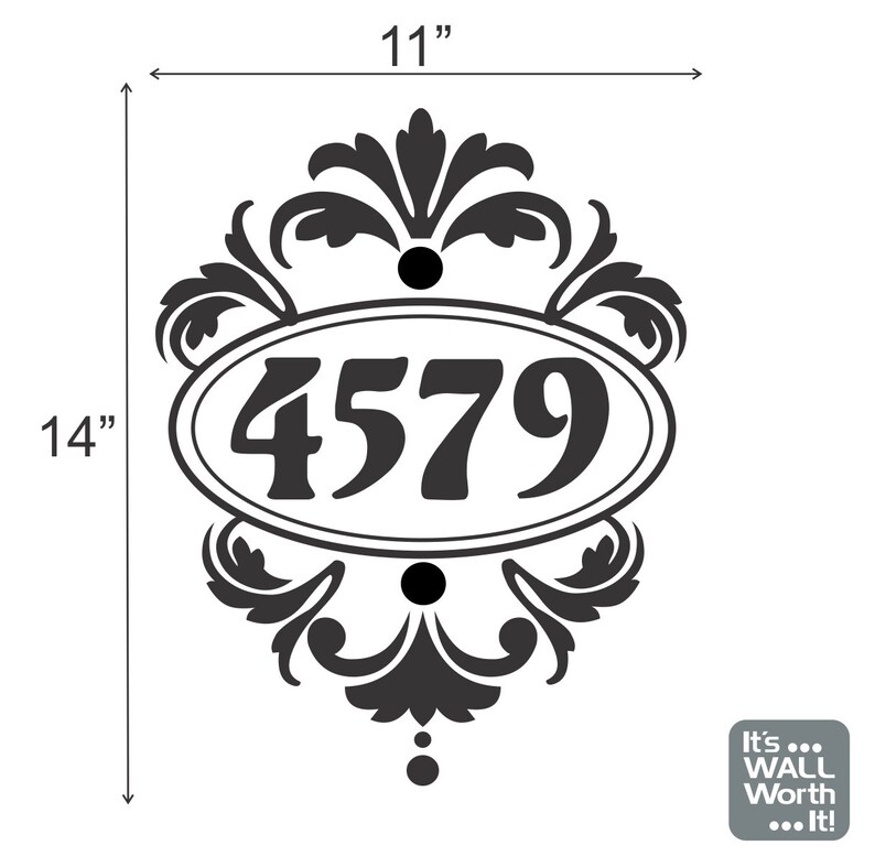 Address Vinyl Door Decal Door Address Decal