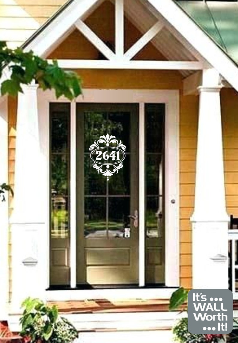 Address Vinyl Door Decal Door Address Decal