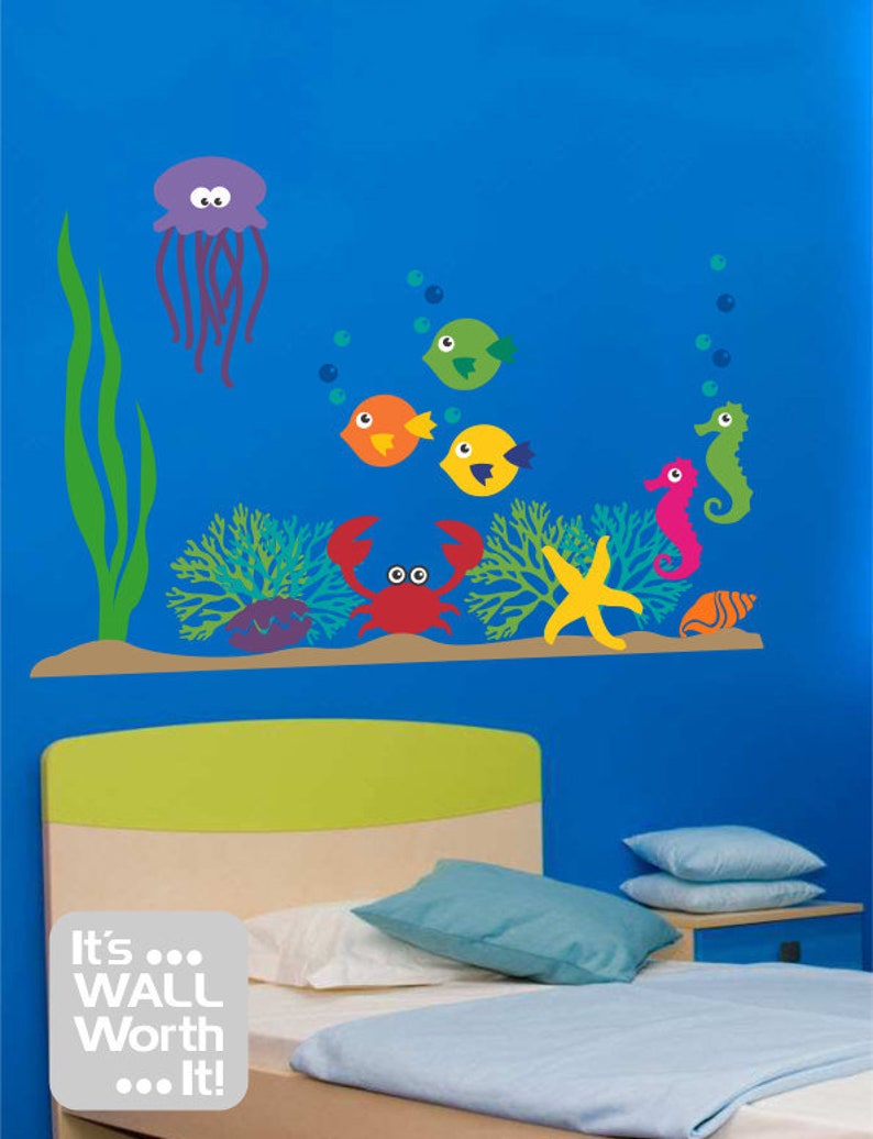 Giant Under the Sea Vinyl Wall Decal Children's Bedroom Etsy