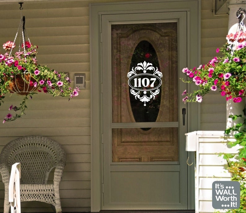 Address Vinyl Door Decal Door Address Decal Etsy
