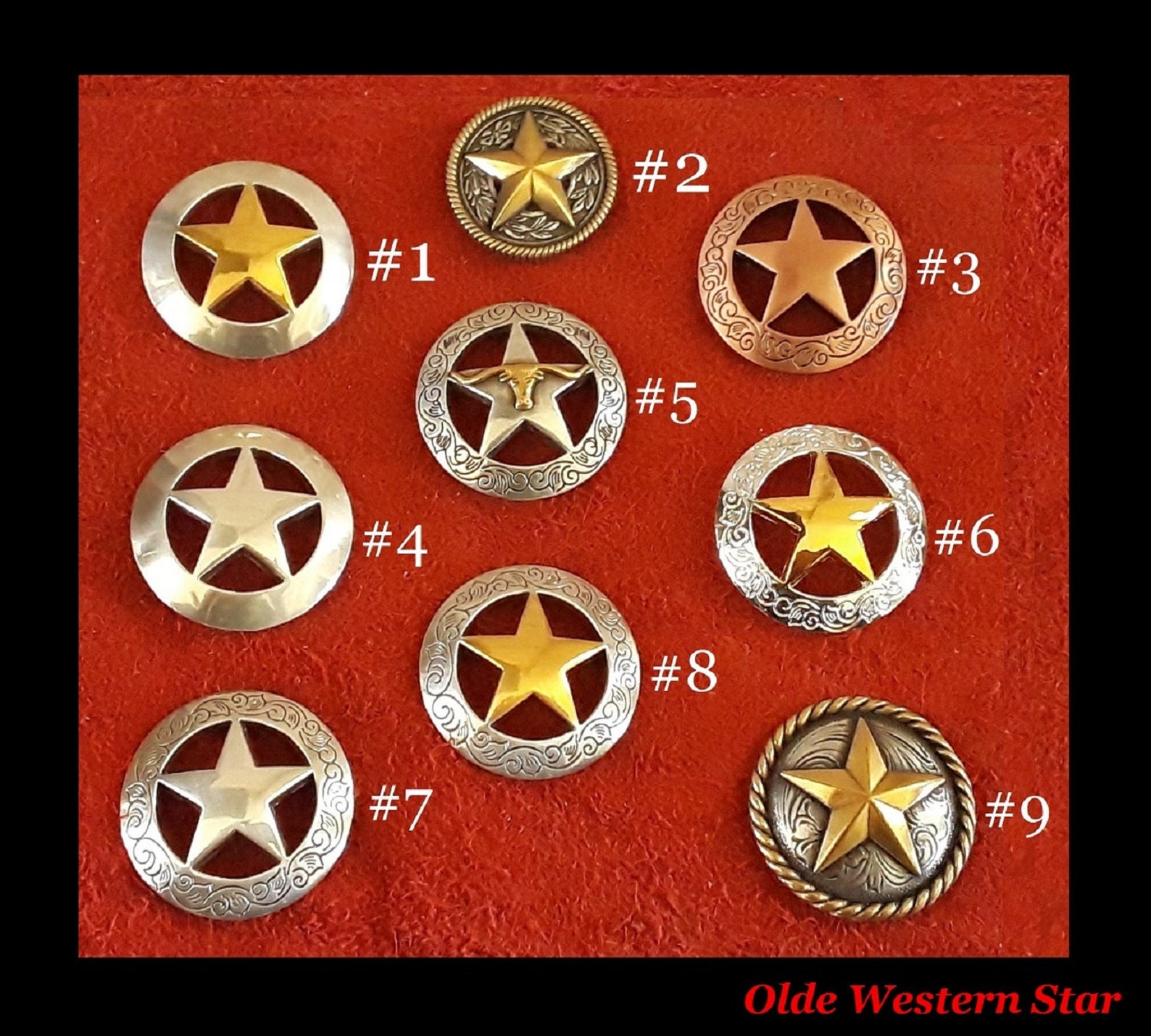 Olde Western Star Key Chain Etsy
