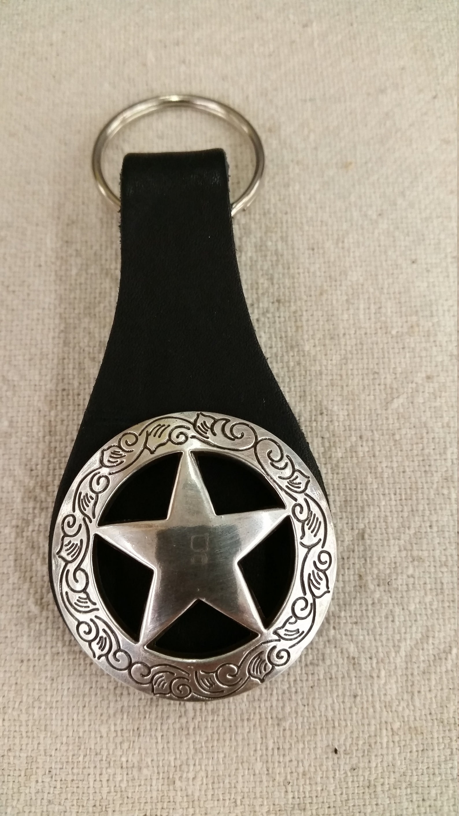 Olde Western Star Key Chain Etsy