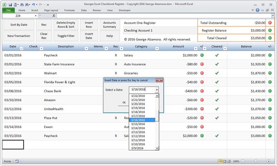 excel checkbook software checkbook register spreadsheet excel checkbook template with reconciliation and categories digital download checkbook reconciliation software