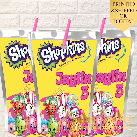 Personalized Shopkins Printable Diy Capri Sun Labels Etsy - roblox theme birthday personalized juice labels printed and etsy