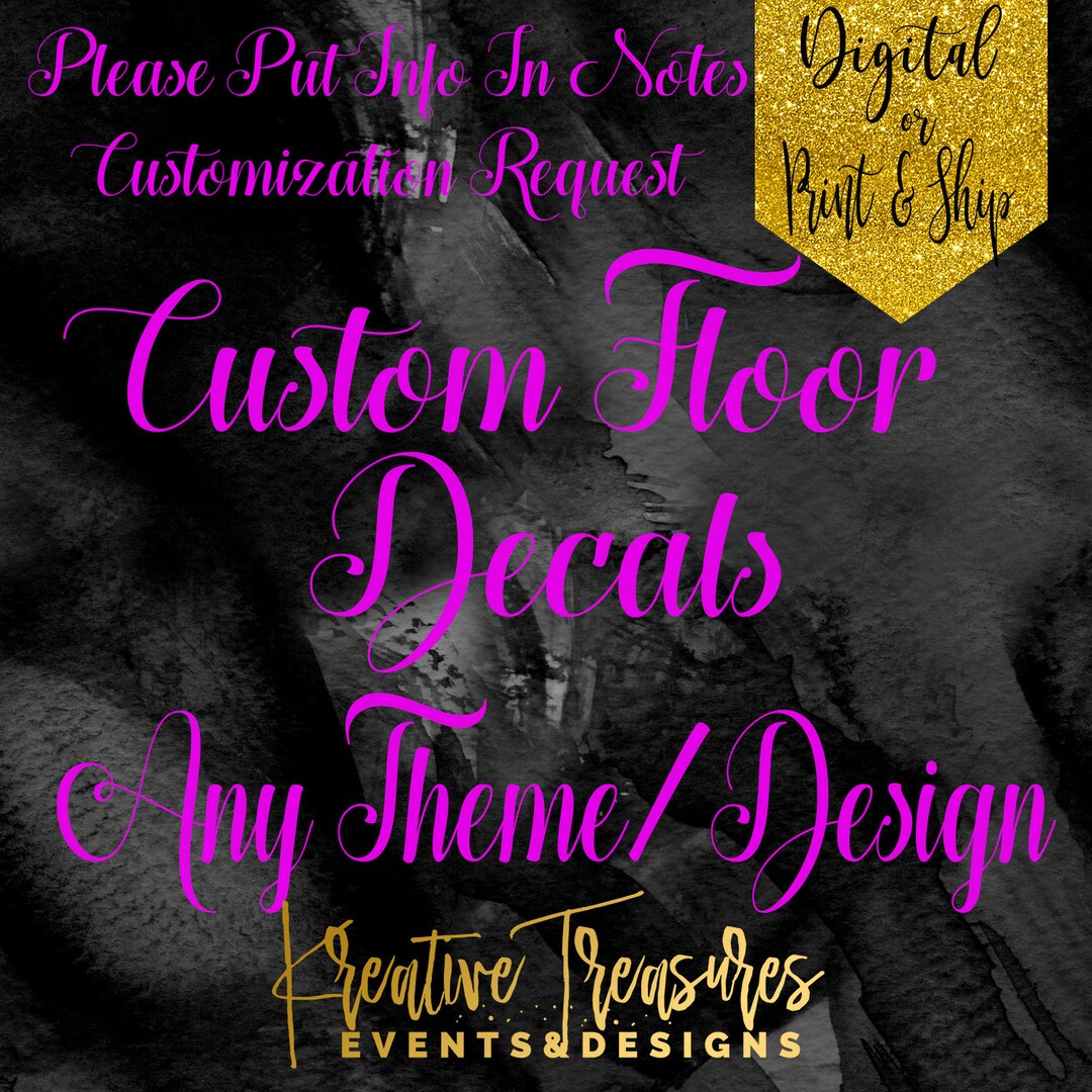 Removable Vinyl Floor Decal Removable Vinyl Floor Decal Etsy