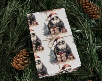 Gothic Santa Skeleton Wrapping Paper Collection - Gothic Christmas