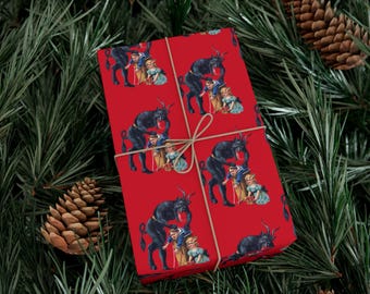 Krampus Geschenkpapier - Gothic Geschenkverpackung für die Feiertage