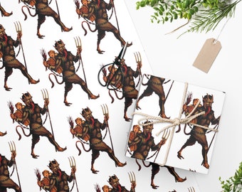 Krampus-Themed Wrapping Paper: Unleash Dark Holiday Magic