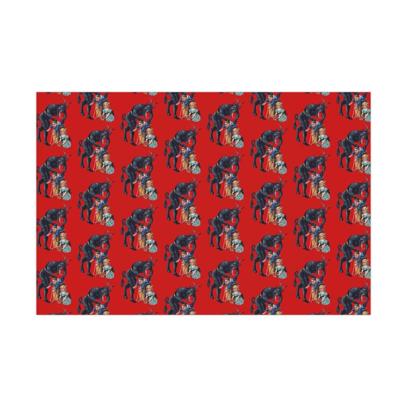 Krampus Wrapping Paper - Dark Gift Wrap for the Holidays image 5