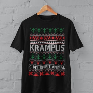 Krampus Shirt Krampus Sweater Christmas Spirit Animal  Holiday Cotton Tee