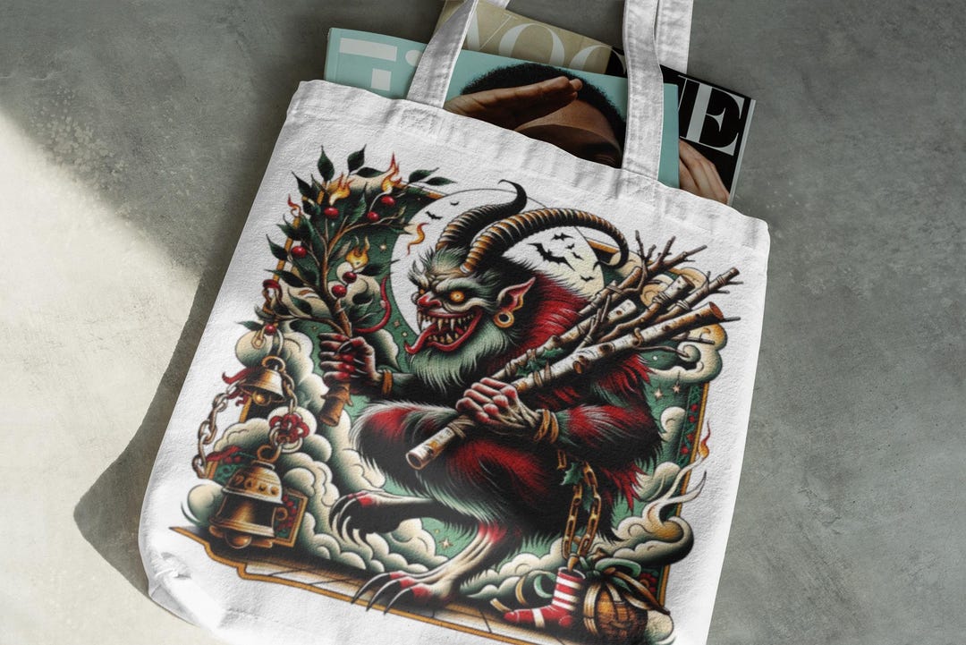 Krampus Print Pattern Backpack main image 1