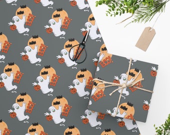 Ghosts of Halloweens Past: Vintage-Style Wrapping Paper Delights