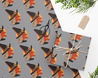 Halloween Elegance Unveiled: Vintage-Inspired Gift Wrapping Sheets