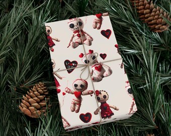 Carta da regalo per San Valentino con bambola voodoo: carta da regalo gotica