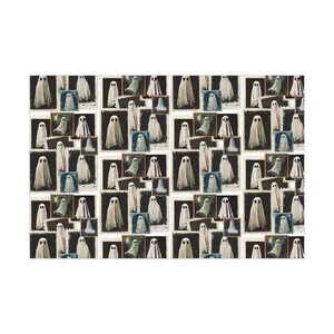 Halloween 2025 Vintage Sheet Ghost Wrapping Paper, Gothic Gift Giving, Gift for Horror Lover image 5