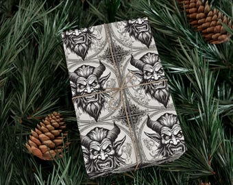 Krampus Wrapping Paper: Gothic Creepmas Gift Wrap